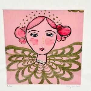 KELLY RAE ROBERTS Original Matted Print - Believe 2019 14" x 11" Sealed New